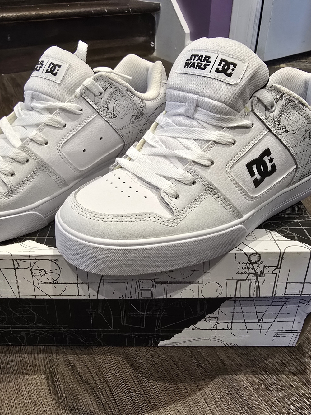 DC Star Wars White Skate Shoes